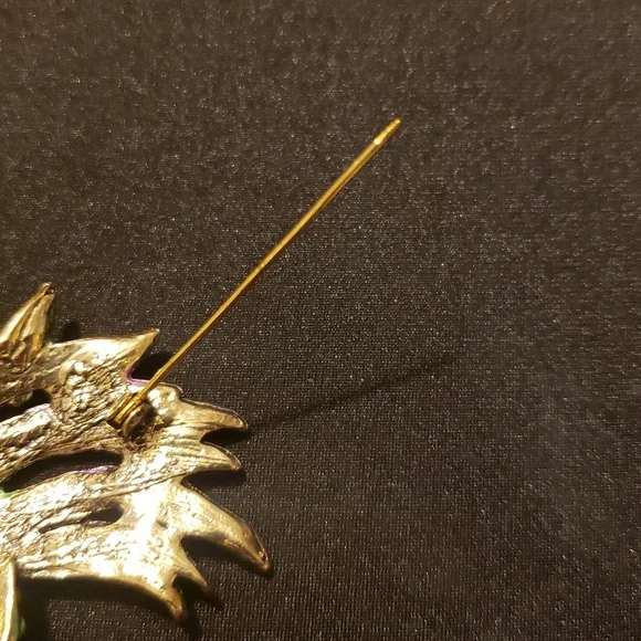 Multicolor Peacock Brooch - Picture 7 of 8